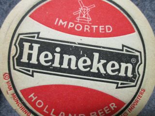 (15) Vintage Heineken Imported Holland Beer Cardboard Coasters 4.  25 