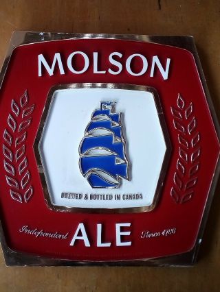 Vtg Molson Canadian Beer Ale Display Sign