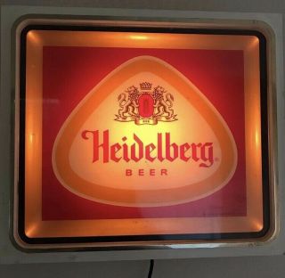 Heidelberg Beer Sign Lights Up Vintage Retro Bar Light Sign
