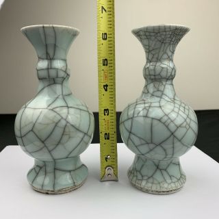 Wonderful Chinese Possible Antique 1900s Crackle Vases