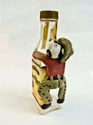 Vintage Rare Cuervo Especial Mexico Tequila Bottle 2 Attached Cowboy Figurine