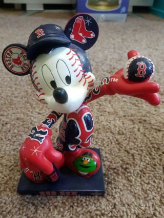 Disney Mickey Mouse All Stars Baseball Figure Figurine Statue Boston Red Sox