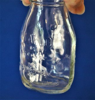 Vintage 4 " Vitaflo Baby Bottle; Pyramid Rubber Co,  Clear Glass Vg [3]