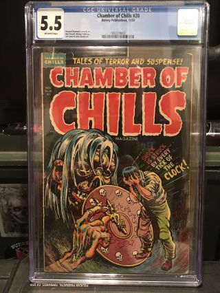 Chamber Of Chills 20 Pre Code Harvey Horror Skull Cover