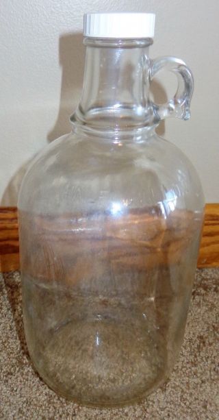 Old Vintage Glass Half Gallon Jar Bottle Jug Finger Loop Moonshine? Arkansas?