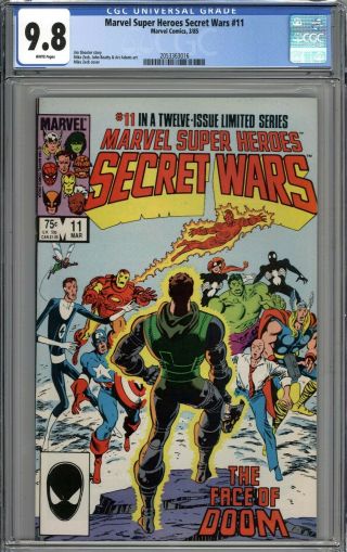 Marvel Heroes Secret Wars 11 Cgc 9.  8 Nm/mt White Pages