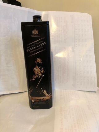 1 Empty Johnnie Walker Black 750 Ml For Collectible Limited Edition