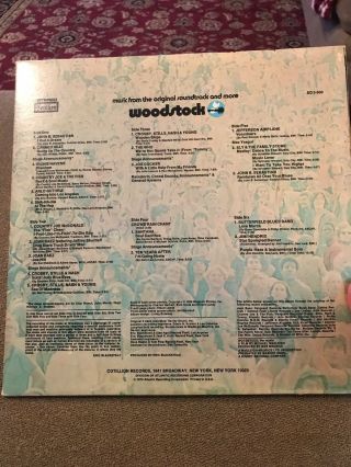 Woodstock 3 Record Music Stereo Vintage Vinyl LP Album Set Cotillion SD3 - 500 (MB 2