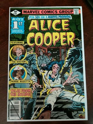Marvel Premiere 50.  Alice Cooper 1.  Htf Newsstand.  Wow