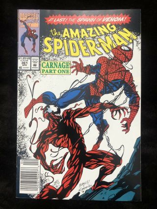 The Spider - Man 361 (1992,  Marvel) 1st Full Appearance Of Carnage (vf).