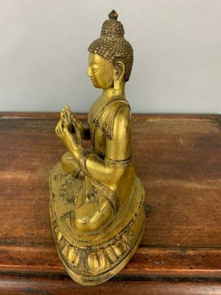 17th/18th C.  Chinese Gilt Bronze Figure of Buddha 12