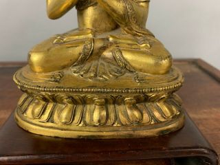 17th/18th C.  Chinese Gilt Bronze Figure of Buddha 3