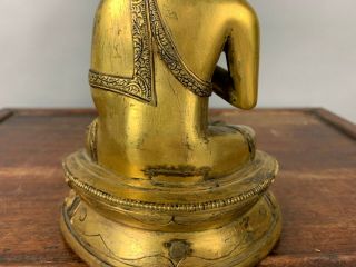 17th/18th C.  Chinese Gilt Bronze Figure of Buddha 6