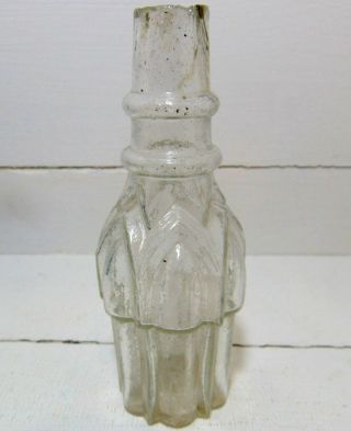 Crude Shear - Lip " Gothic Arch " Salad Oil / Vinegar Bottle - Goldfields? C1860 - 70