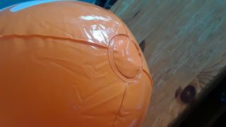 INFLATABLE NICKELODEON BLIMP - advertising promo pool float blow up Orange Nick 4