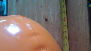 INFLATABLE NICKELODEON BLIMP - advertising promo pool float blow up Orange Nick 5