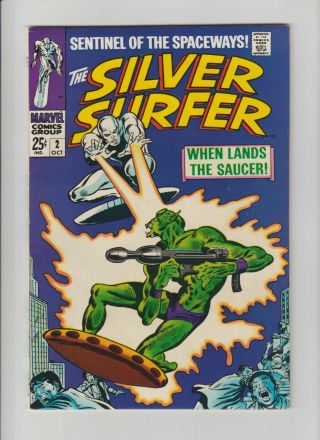 Silver Surfer 2 (oct.  1968,  Marvel) F/vf (7.  0) 1st.  App.  Of The Badoon