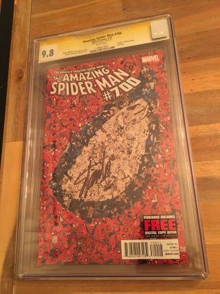 Spider - Man 700 Death Of Peter Parker Stan Lee Cgc 9.  8 Ss Signed 