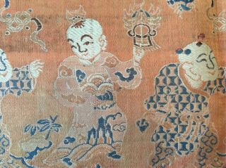 Antique Chinese Silk Hundred Boys Panel 7