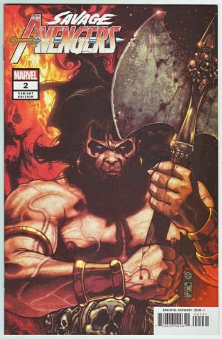Savage Avengers 2 Simone Bianchi 1:50 Variant Unread Marvel Comics Conan