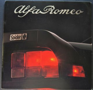 1987 - 1988 Alfa Romeo Spider Brochure Veloce Quadrifoglio Graduate Orig