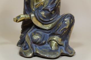 Antique Chinese Brass Gilt Figure Of GuanYin. 3