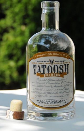 Tatoosh Hand Crafted Small Batch Bourbon bottle 750 ml with stopper 2