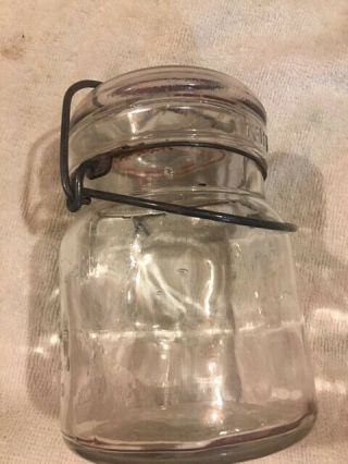 TRADE MARK KEYSTONE REGISTERED PINT JAR WITH GLASS LID AND WIRE BAIL CLOSURE 3