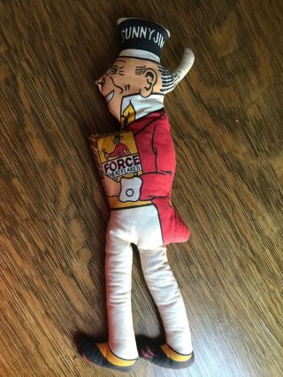 Vintage Rare Sunny Jim Force Wheat Flakes Doll Cereal Breakfast