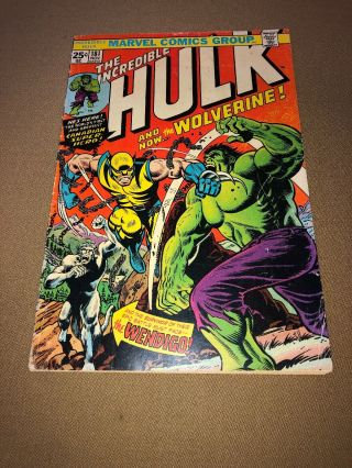 The Incredible Hulk 181.  Incomplete 1st Wolverine.  No Mvs,  Missing Pages