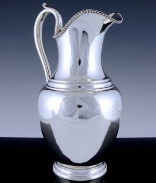 V.  Rare C1858 N Harding Boston Early American Coin Silver Wine Water Pitcher Jug
