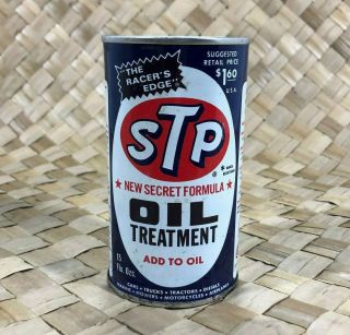 1971 Vintage Stp Oil Treatment Can - 15 Fl.  Oz.  -