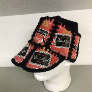 Carling Black Label Funny/novelty Vintage Crocheted/knitted Beer Can Hat