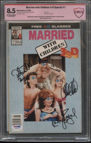 Married.  With Children 1 3d Cast Signed Cbcs Verified 8.  5 Authentic Cgc Ss