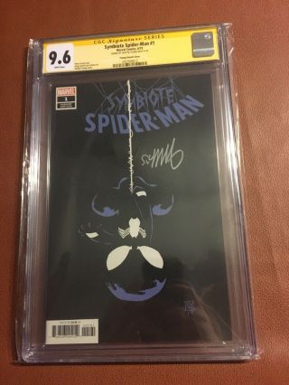 Symbiote Spider - Man 1 Cgc Ss 9.  6 Signed By Skottie Young