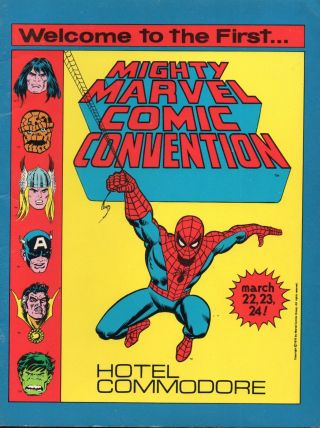 Mighty Marvel Comic Con Program 1st Con York 1975.  Signed By 18 Jsa Cert