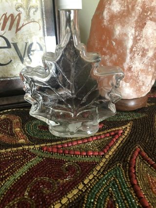 Maple Leaf Shaped Bottle Glass Syrup Bottle With Lid
