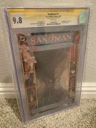 Sandman 1 Cgc Ss 9.  8 Signed Sam Kieth Dc Vertigo 1989 Neil Gaiman 1st Morpheus