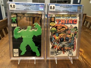 2 Cgc Comics Incredible Hulk 377 And Marvel Two - In - One Annual 7 Great Price