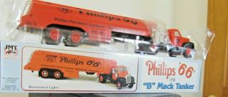 Jmt 1995 Phillips 66 1958 " B " Mack Tanker 3rd In Series Locking Bank With Lights