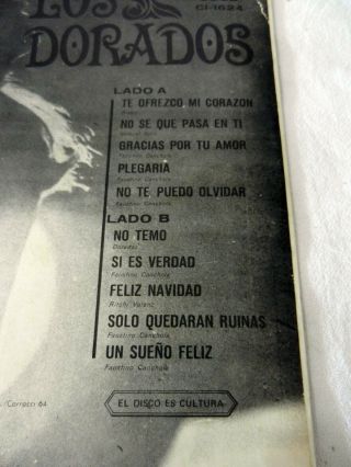 Los Dorados - Los Dorados 1972 LP Mexican Psychedelic Rock Soul HEAR IT ♫ 3