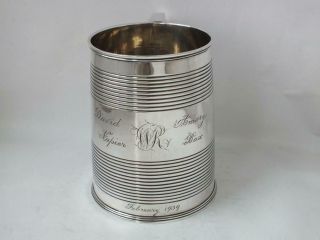 Antique George III Sterling Silver Pint Beer Mug/ Tankard 1811/ H 11 cm/ 305 g 3