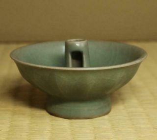 Chinese Song Dynasty Longquan Celadon Incense Stand / W 10.  3× H 5.  6[cm] Plate 4