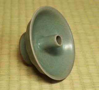 Chinese Song Dynasty Longquan Celadon Incense Stand / W 10.  3× H 5.  6[cm] Plate 9