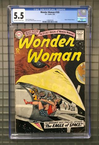 Wonder Woman 105 Dc Comics 1959 Cgc 5.  5 Origin Of Wonder Woman