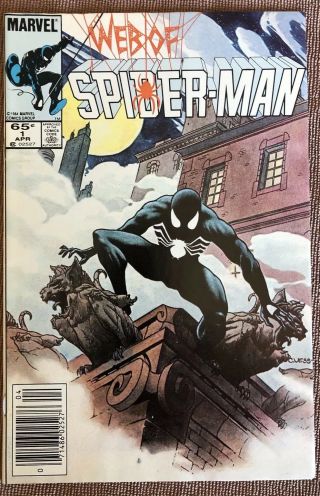 Web Of Spider - Man 1 (marvel,  April 1985) Classic Charles Vess Cover Newsstand