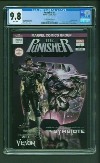 Punisher 1 Cgc 9.  8 Clayton Crain Variant Cover C Asm 129 Homage Lgy 229 Scorpion