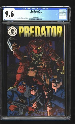 Predator 3 Cgc 9.  6 Nm,  Chris Warner Cover Dark Horse 1989
