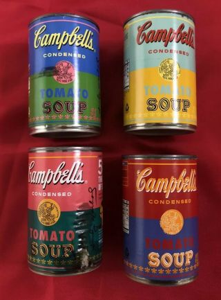 Andy Warhol Campbell’s Soup Cans Full Set Of 4 Art 2012 Limited Edition