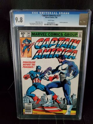 Captain America 241 1980 Cgc 9.  8 Nm/mt 1st Punisher Meets Cap White Pages